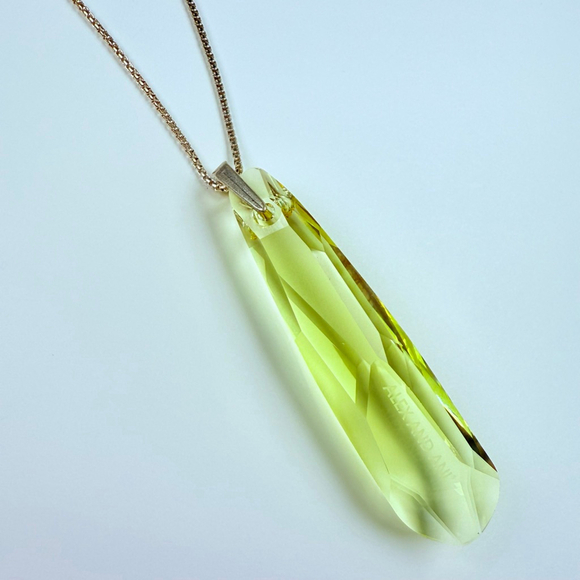 Alex And Ani Yellow Swarovski Crystal Galaxy Infusion Sterling Silver Necklace - Picture 1 of 9